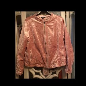 Torrid Pink Velvet Jacket size 2 (18/20)